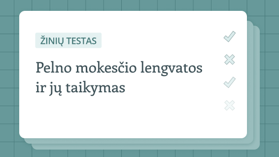 Pasitikrinkite žinias