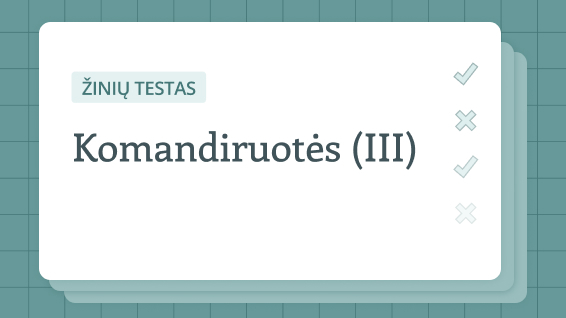 Pasitikrinkite žinias