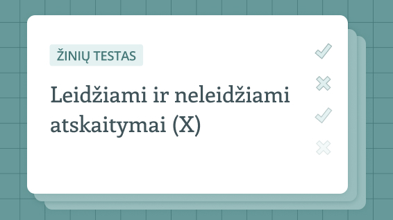 Pasitikrinkite žinias