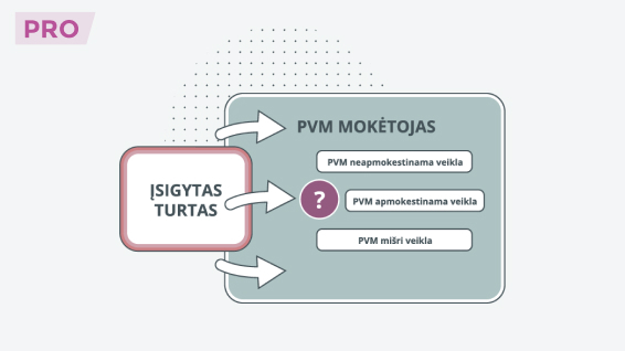 Turto priskyrimo PVM mišriai veiklai kriterijai